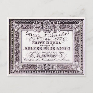 Carte postale Absinthe Duval