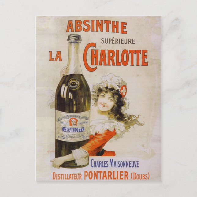 Carte postale Absinthe La Charlotte (Devant)