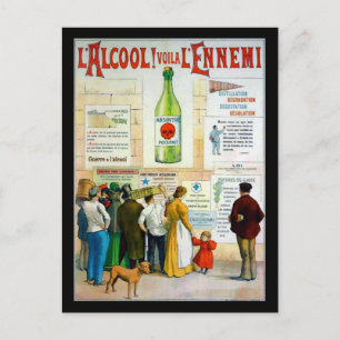 Carte Postale Absinthe Poison
