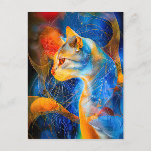 Carte Postale Abstract Cat