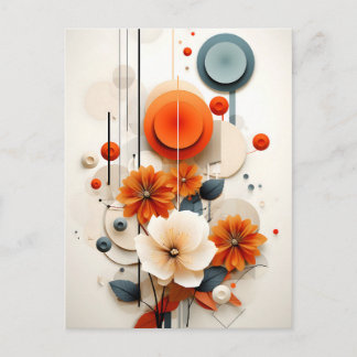 Carte Postale Abstract Geometric Floral