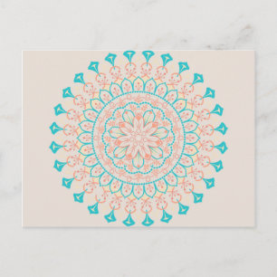 Carte Postale Abstract Pastel Colors Mandala