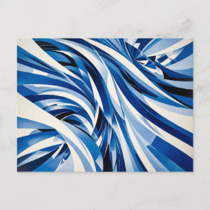 Carte Postale Abstraction de flux de vagues océaniques