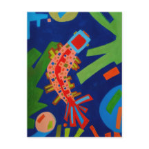 abstraction, poisson, carpe, cubisme,