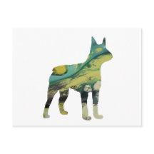 Abstrait Boston Terrier Silhouette