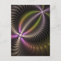 Abstrait brillant Trippy coloré 3D Fractal Art