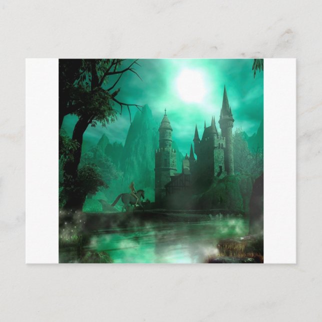 Carte Postale Abstrait Imaginaire Jade Moonlight Castle (Devant)
