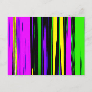 Carte Postale Abstrait Mardi Gras Stripes
