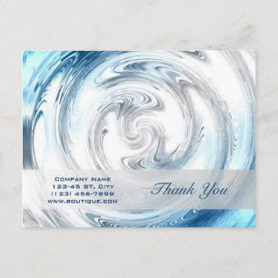 Carte Postale abstrait moderne aqua bleu ripple plomber