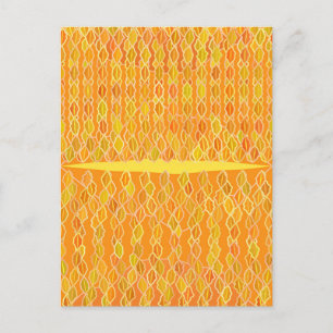 Carte Postale Abstrait moderne "Pluie d'or" - Jaune d'or
