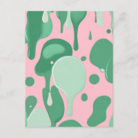 Abstrait motif goutte à goutte rose menthe verte f
