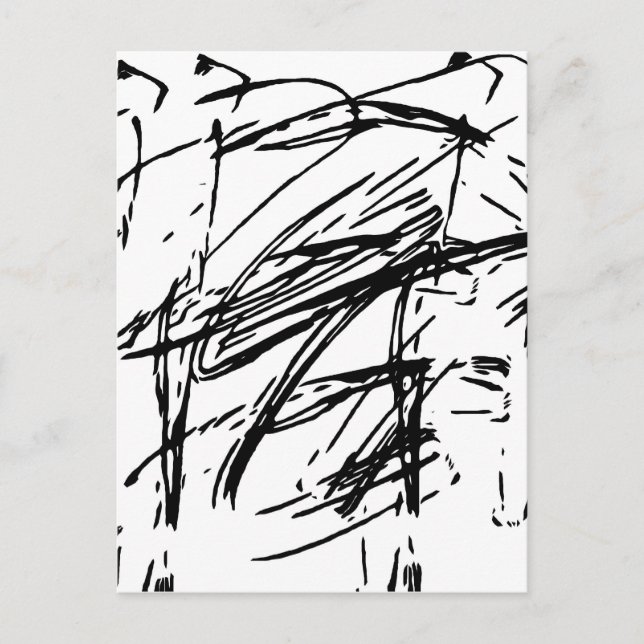 Carte Postale Abstrait noir et blanc (Devant)