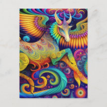 Abstrait Psychedélique Créature Art