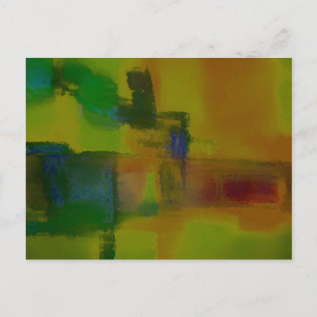 Carte Postale Abstrait vert moderne (Devant)