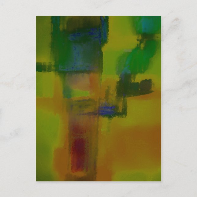 Carte Postale Abstrait vert moderne (Devant)