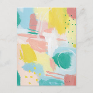 Carte Postale Abstrait visage frais - Couleurs ressort