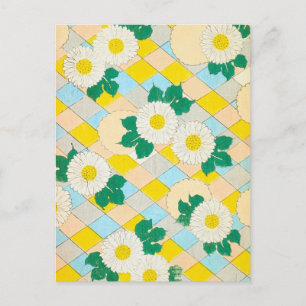 Carte postale Abstraite Floral Japonaise Design