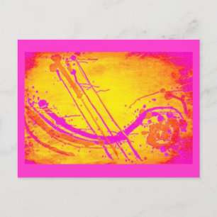 Carte postale Abstraite "Hot rose"