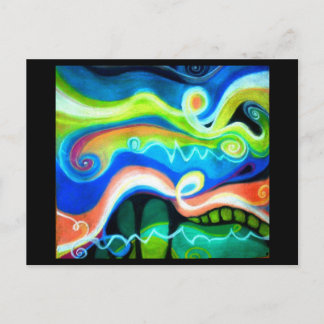Carte postale Abstraite Oil Pastel | Chanter en la