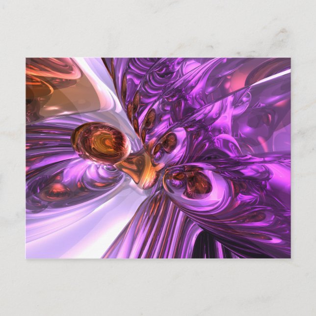 Carte postale Abstraite Papillon violet (Devant)