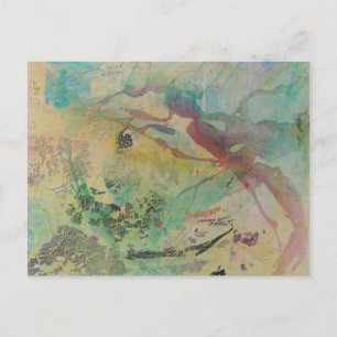 Carte postale abstraite peinture art acrylique car