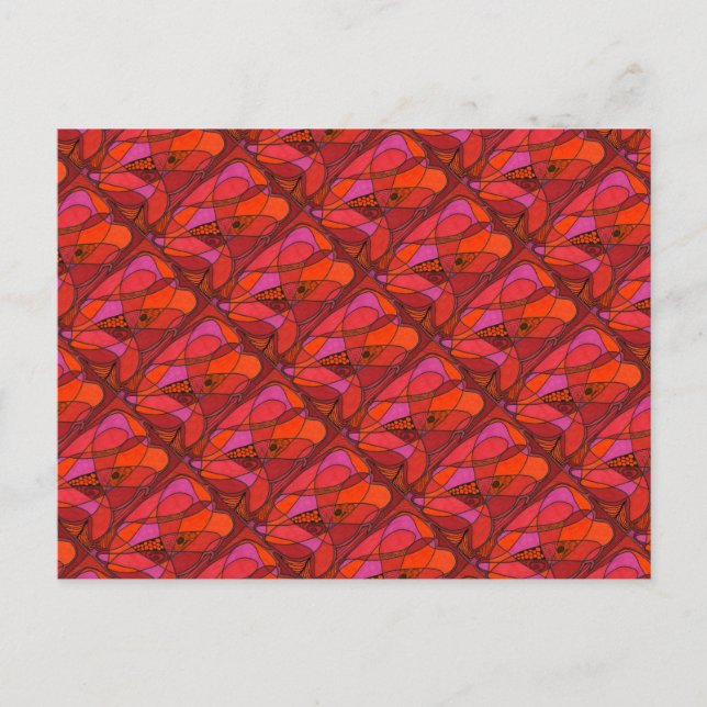 Carte postale Abstraite "Study in Reds" (Devant)