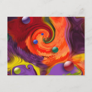 Carte postale Abstraite Swirling Spheres