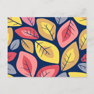 Carte Postale Abstraits Feuilles de couleur nature