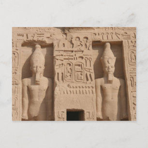 Carte Postale abu simbel hiéroglyphes