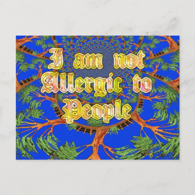 Carte Postale Acacia Alchemy : Je ne suis pas allergique à l'art (Devant)