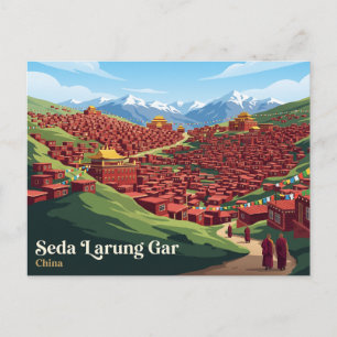 Carte Postale Académie bouddhiste Seda Larung Gar Chine