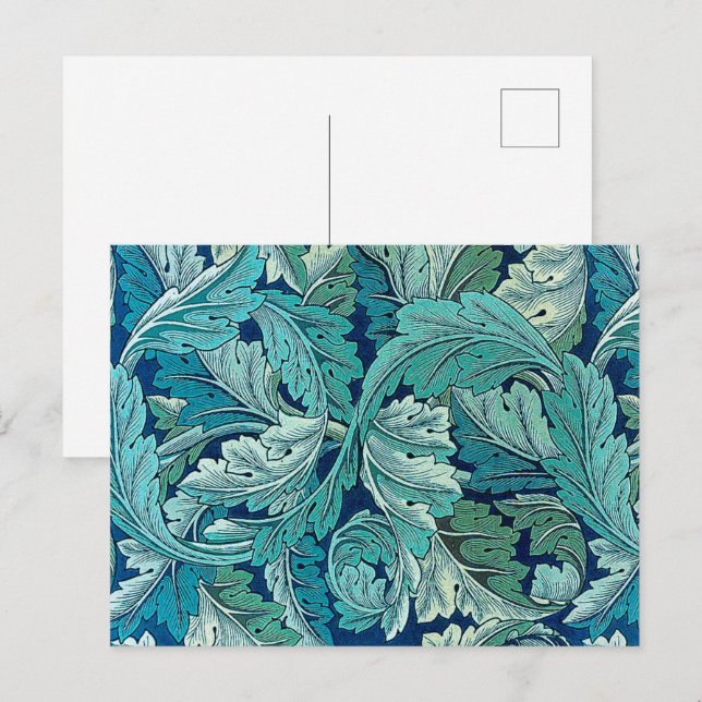 Carte Postale Acanthus Green, William Morris (Devant / Derrière)