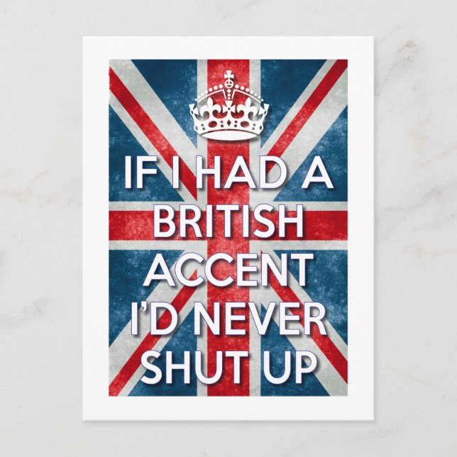 Carte Postale Accent britannique (Devant)