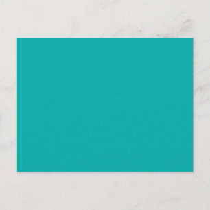 Carte Postale Accent couleur Peacock Turquoise Prêt à Customiser