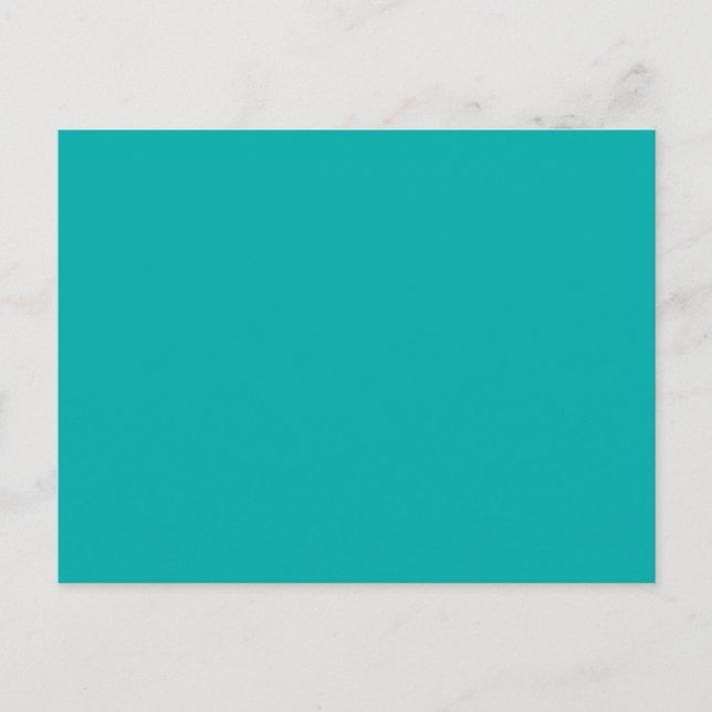 Carte Postale Accent couleur Peacock Turquoise Prêt à Customiser (Devant)