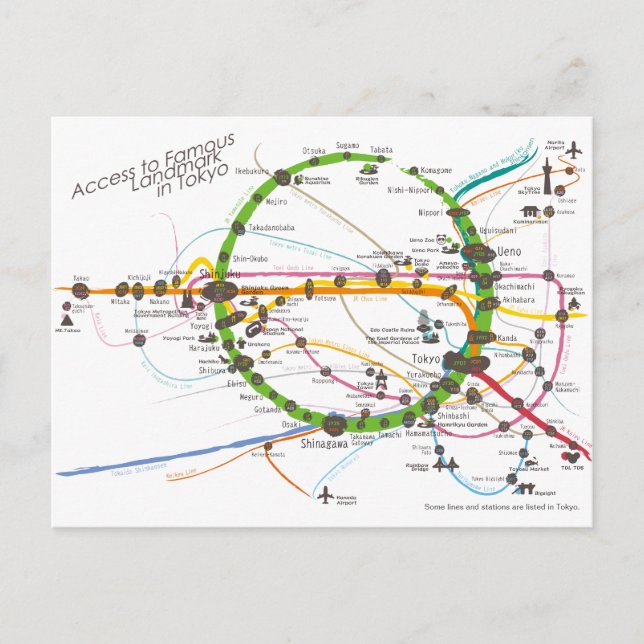 Carte postale Accès à un site célèbre à Tokyo rev2 (Devant)