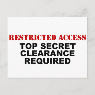 Carte Postale Accès restreint