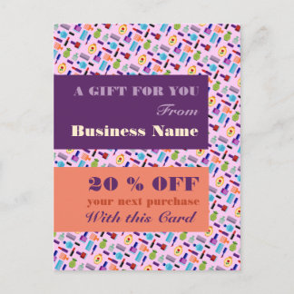 Carte Postale Accessoires de beauté Beautician & Coiffeur Girly