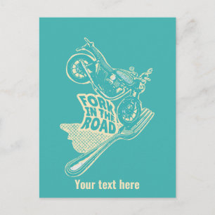 Carte Postale Accident de moto à la fourche de la route