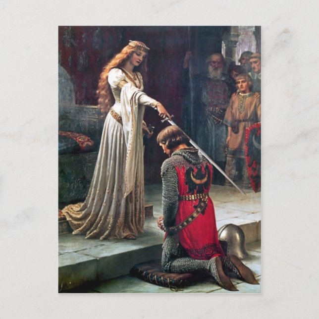 Carte Postale Accolade par Edmund Blair Leighton (Devant)