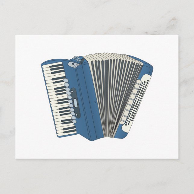 Carte Postale accordéon bleu (Devant)