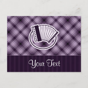 Carte Postale Accordéon violet