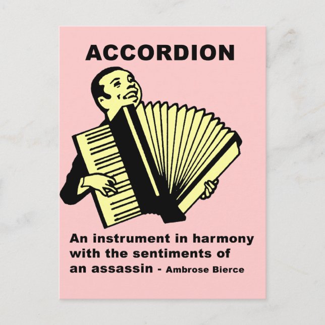 Carte Postale Accordion (défini avec humour) (Devant)
