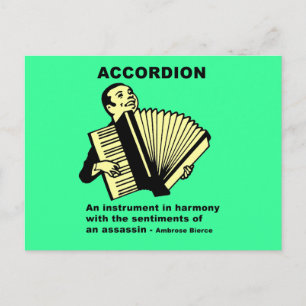 Carte Postale Accordion (défini avec humour)