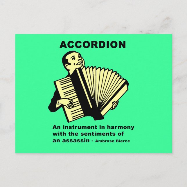 Carte Postale Accordion (défini avec humour) (Devant)