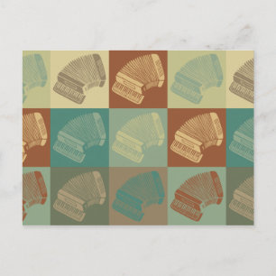 Carte Postale Accordion Pop Art