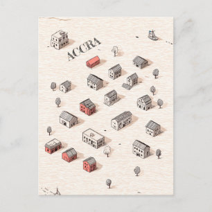 Carte postale Accra Ghana Travel