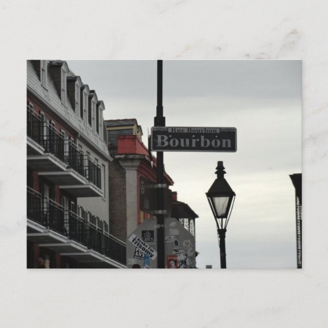 Carte Postale Accrocher sur Bourbon Street (Devant)