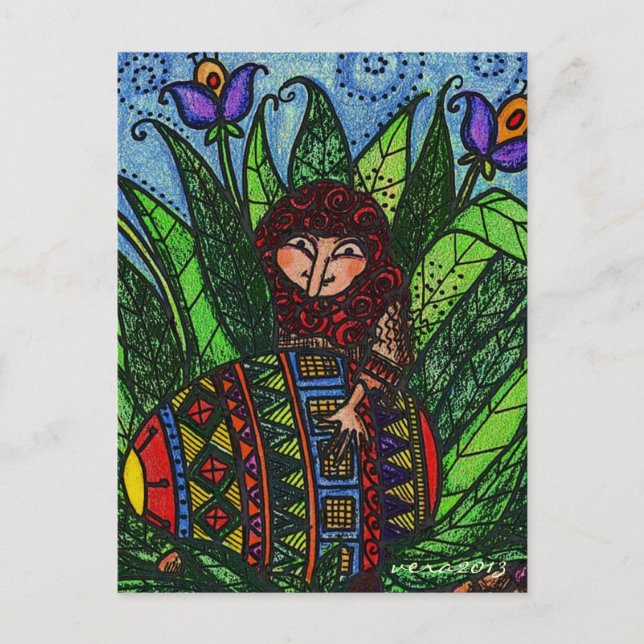 Carte Postale Accrochez-vous à votre art populaire ukrainien Pys (Devant)