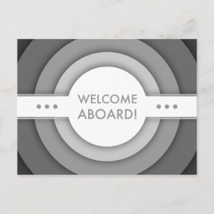 Carte Postale accueil à bord (rétro)